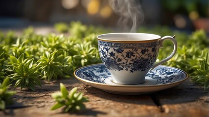 Basil Tea in a Glass Cup. Green Tea. Bio Food. Natural Remedies. Life-Saving Plants. Traditional Medicine. Medicinal Plants. Basile. Natural Antioxidants. Fresh Tea Herbs. Cup of Tea.