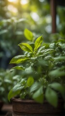 Basil Tea Plant. Green Tea. Bio Food. Natural Remedies. Life-Saving Plants. Traditional Medicine. Medicinal Plants. Basile. Natural Antioxidants. Fresh Tea Herbs.