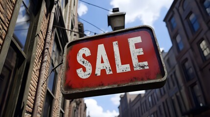 Obraz premium SALE in 3D on a colourful banner frame for sales promotion.