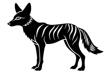 Creative animal Vector Style Silhouette with white Background