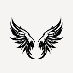 Obraz premium Black wing tattoo design