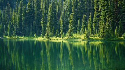 Obraz premium Tranquil Waters. Nature's Peace and Serenity concept