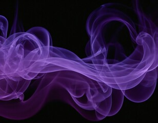 Obraz premium Purple smoke abstract on black background for design. Ai generated image