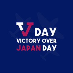 VJ Day. Victory Over Japan Day. Flat design vector.