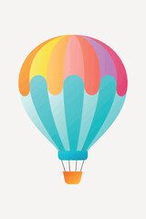 Fototapeta premium Colorful hot air balloon illustration