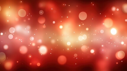 Fototapeta premium Sparkling warm bokeh lights on red backdrop for festive occasions