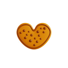 Heart-Shaped Gingerbread Cookie
