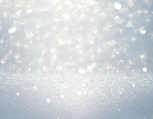 Fototapeta premium キラキラしたシルバーの光背景素材 Generative AI