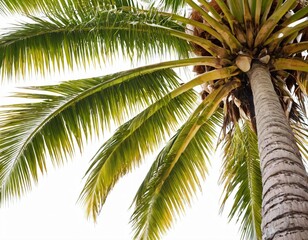 Obraz premium Coconut palm tree isolated on white background. Ai generated image