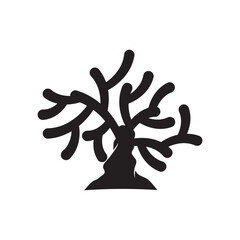 Coral logo icon design template flat vector