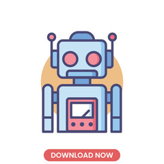 Fototapeta premium Robotic icon vector illustration. technology concept vector design. Perfect for web and mobile UIUX. Modern, minimalistic vector style. Ideal for app interfaces, website elements