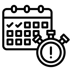 Deadline Icon For Design Element