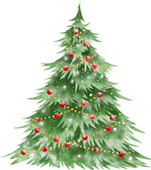 Watercolor Christmas Tree