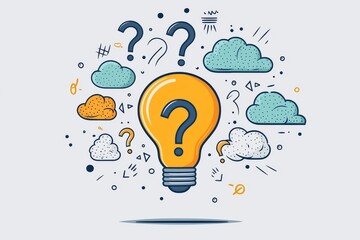 Creative light bulb illustration depicting brainstorming and innovation