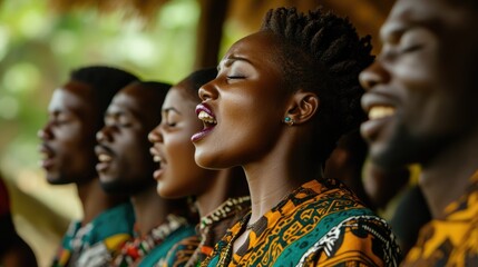 African Choir Singing in Harmony