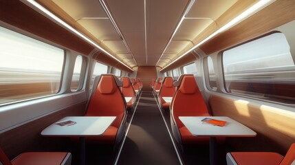 Modern high-speed rail carriage interior design