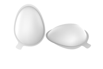 chocolate egg packaging Mockup isolated on white background. 3d illustration