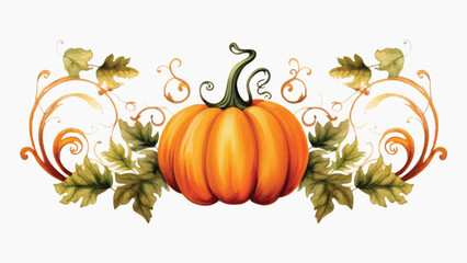 Elegant autumn pumpkin illustration