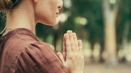 Woman feel grateful and thankful