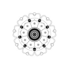 Naga Mandala masterpiece editable SVG Illustration for designer 