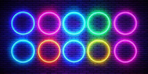 Vibrant pixelated neon circles bursting forth in a nostalgic retro arcade style