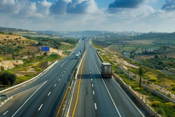 Fototapeta premium Israel Ministry of Transportation Building. Modern architectural design concept