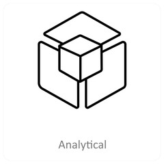 Analytical and Big data icon concept