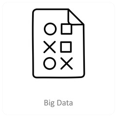 Big Data and Big data icon concept