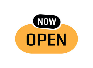  now open text information sign