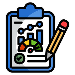 Performance Metrics Icon For Design Element