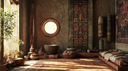 Comfortable Bohemian living room