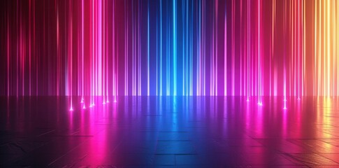 Vibrant Neon Glow. Futuristic Technology concept
