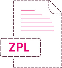 ZPL icon black rounded dashed outline