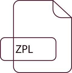 ZPL File extension icon  thicker outline