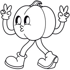 Halloween pumpkin cartoon 