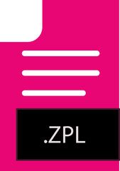 ZPL File format icon outline and fill