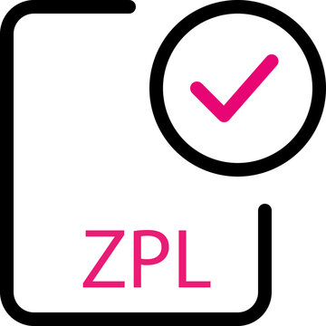 ZPL File icon with checked mark