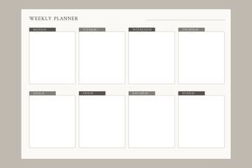 Weekly planner template