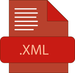 XML File extension icon fill and bebes writting