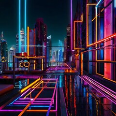 Meta city at Night