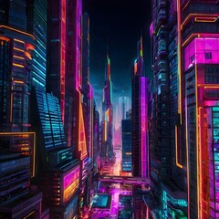 Meta city at Night