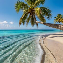 beach with coconut trees