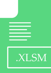 Fototapeta premium XLSM File format icon fill insidse with symbol