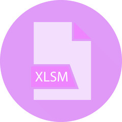 XLSM File format icon space in shapes and circular shape outside
