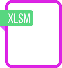 XLSM File rectangular icon