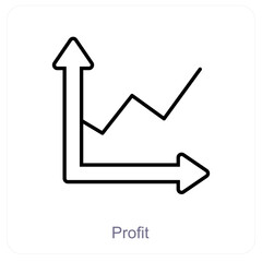 Profit and business icon concept