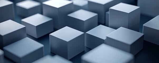 Abstract background of grey cubes.