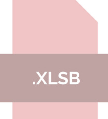 XLSB File extension icon fill crisp corners with symbol