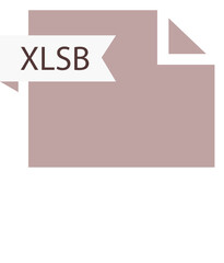 Fototapeta premium XLSB File format icon roe color fill