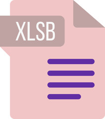 XLSB File icon with dark ciolor and folded doc
